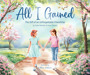 book cover - two young girls walking on path smiling and holding hands